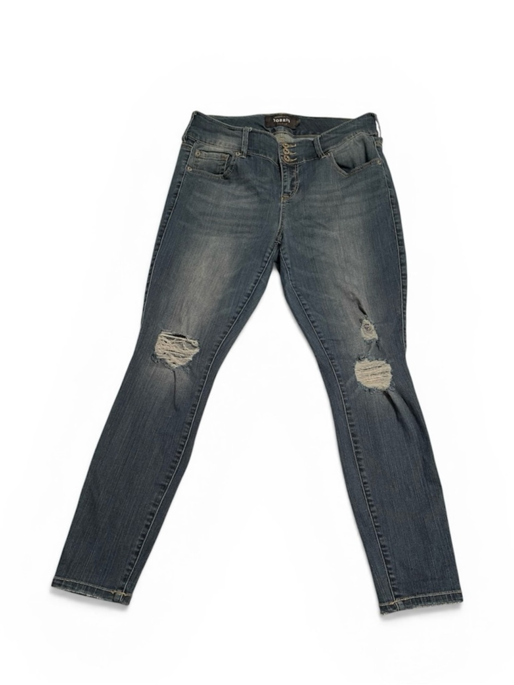 Distressed Women's Blue Jeans - Torrid 14r (Ty) jegging